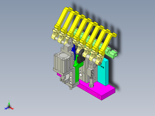 齿轮齿条驱动的夹爪机构