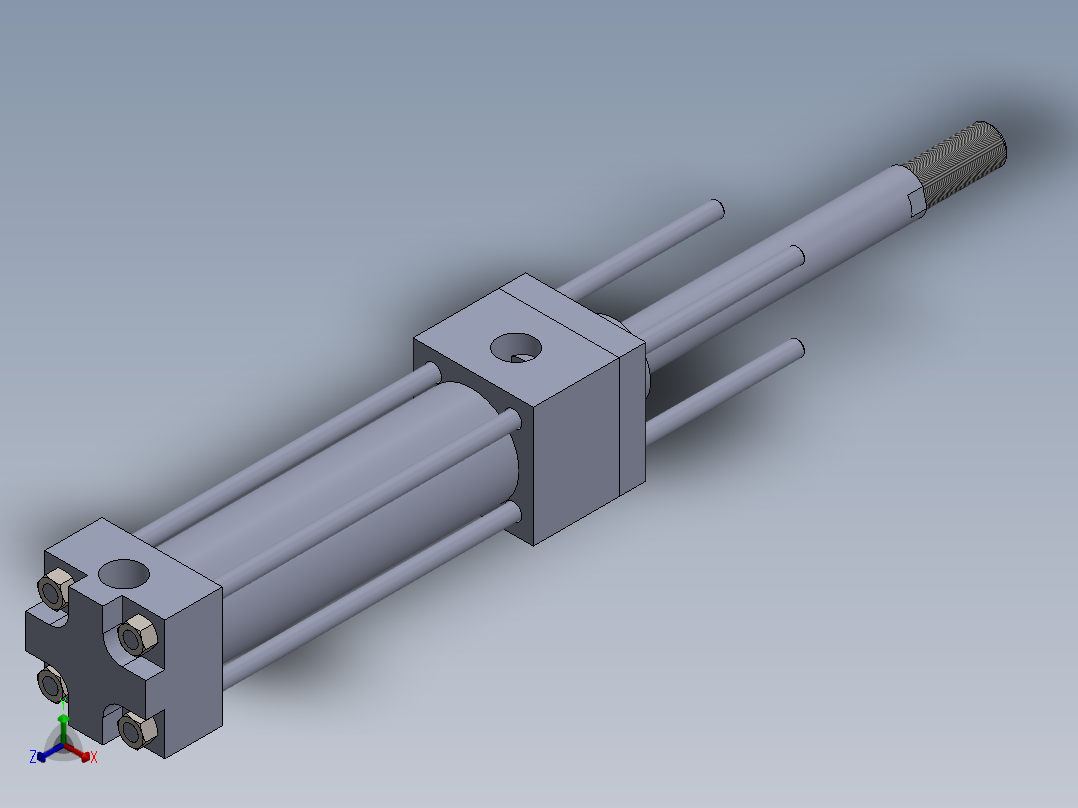 拉杆液压缸-40x22x128-mm-1.snapshot.1正等轴测图
