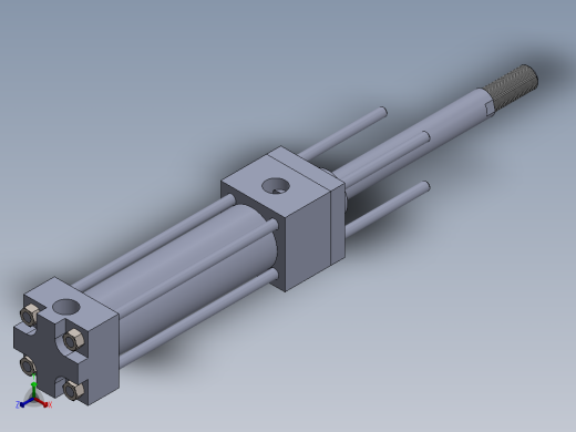 拉杆液压缸-40x22x128-mm-1.snapshot.1正等轴测缩略图