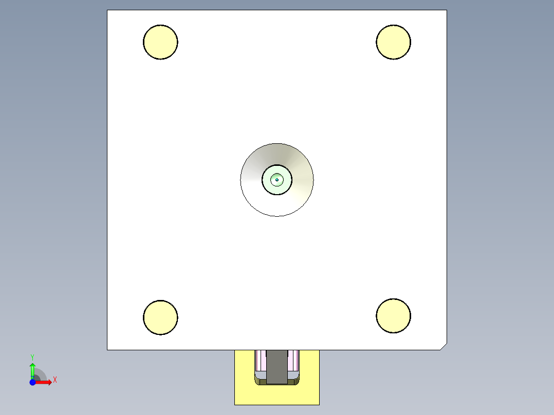 咖啡机外壳（前模隧道滑块）前视图