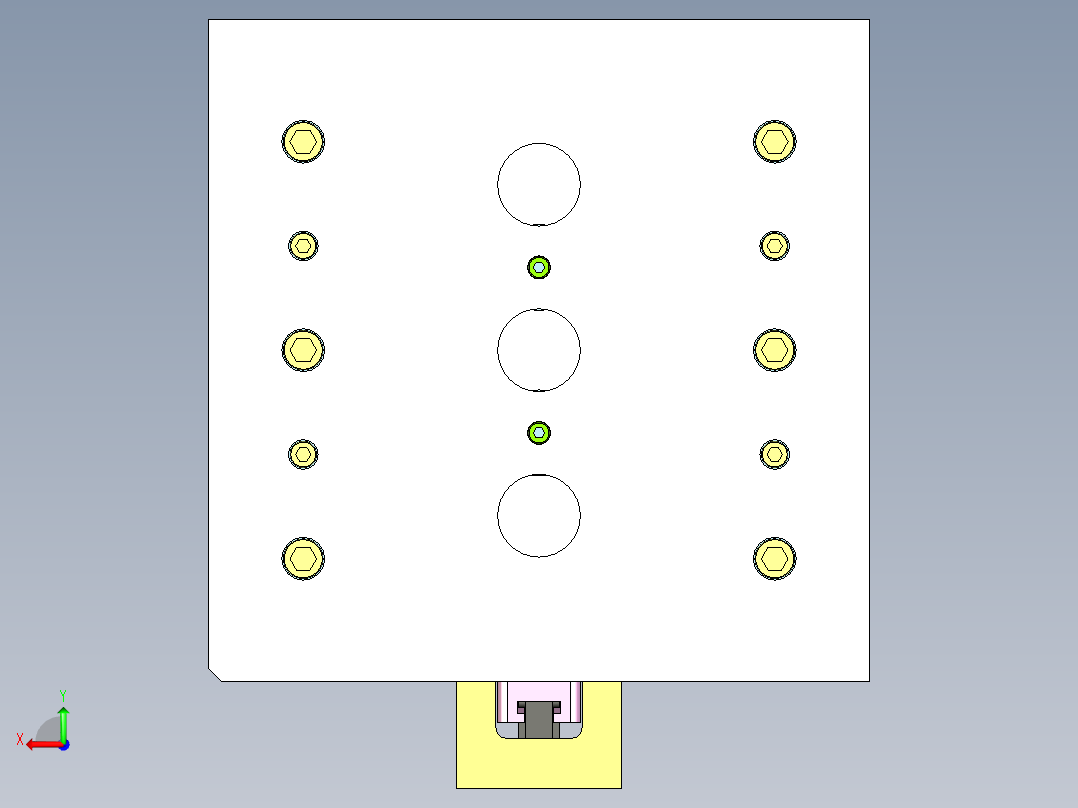 咖啡机外壳（前模隧道滑块）后视图