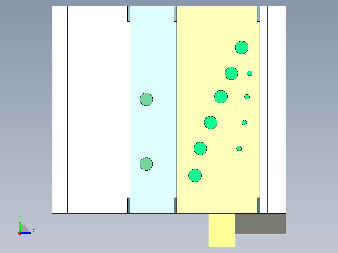 咖啡机外壳（前模隧道滑块）左视图