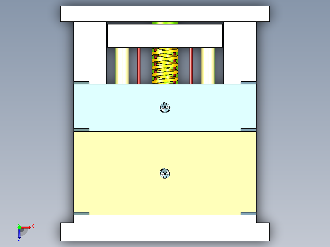 咖啡机外壳（前模隧道滑块）俯视图