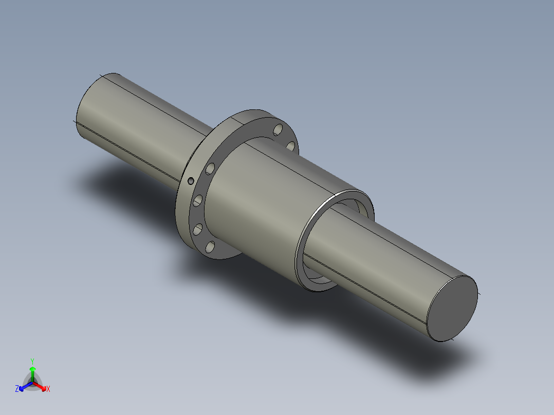 JF10020-8滚珠丝杆3D模型主视图