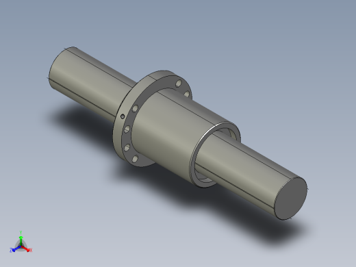 JF10020-8滚珠丝杆3D模型