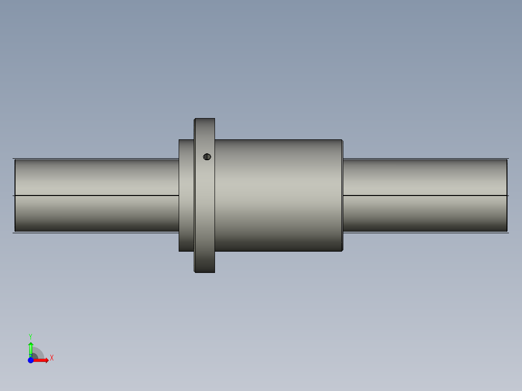 JF10020-8滚珠丝杆3D模型前视图