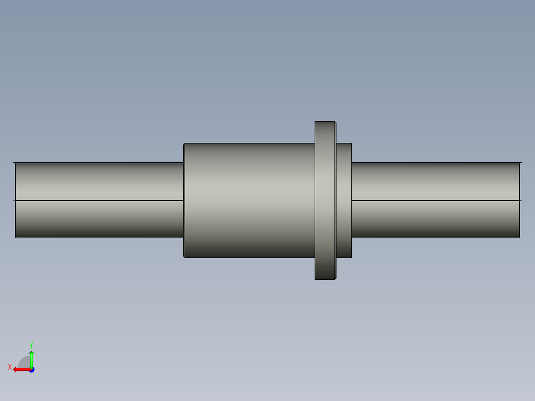 JF10020-8滚珠丝杆3D模型后视图