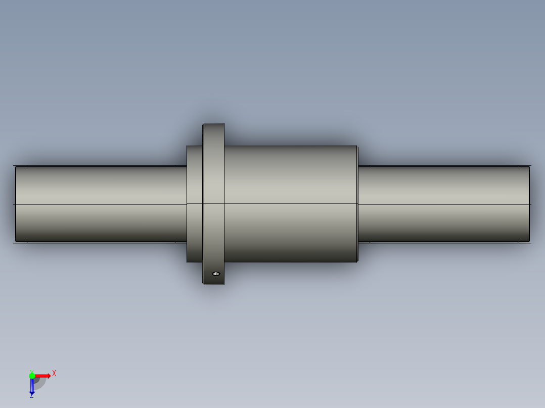 JF10020-8滚珠丝杆3D模型俯视图