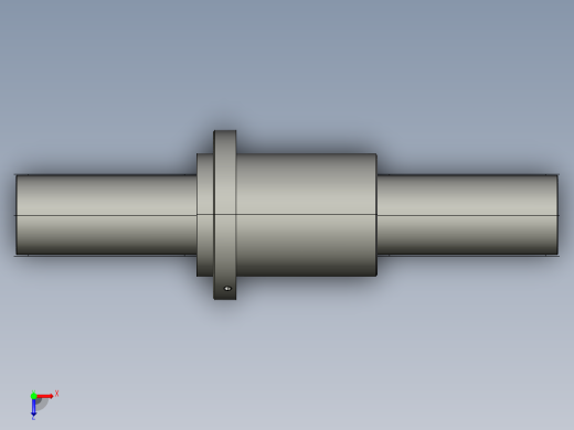 JF10020-8滚珠丝杆3D模型俯视缩略图