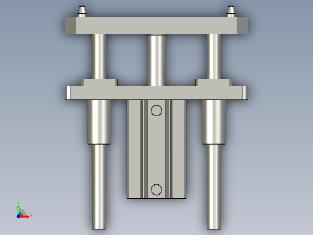流水线顶升机构前视图
