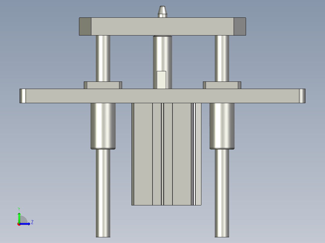 流水线顶升机构左视图