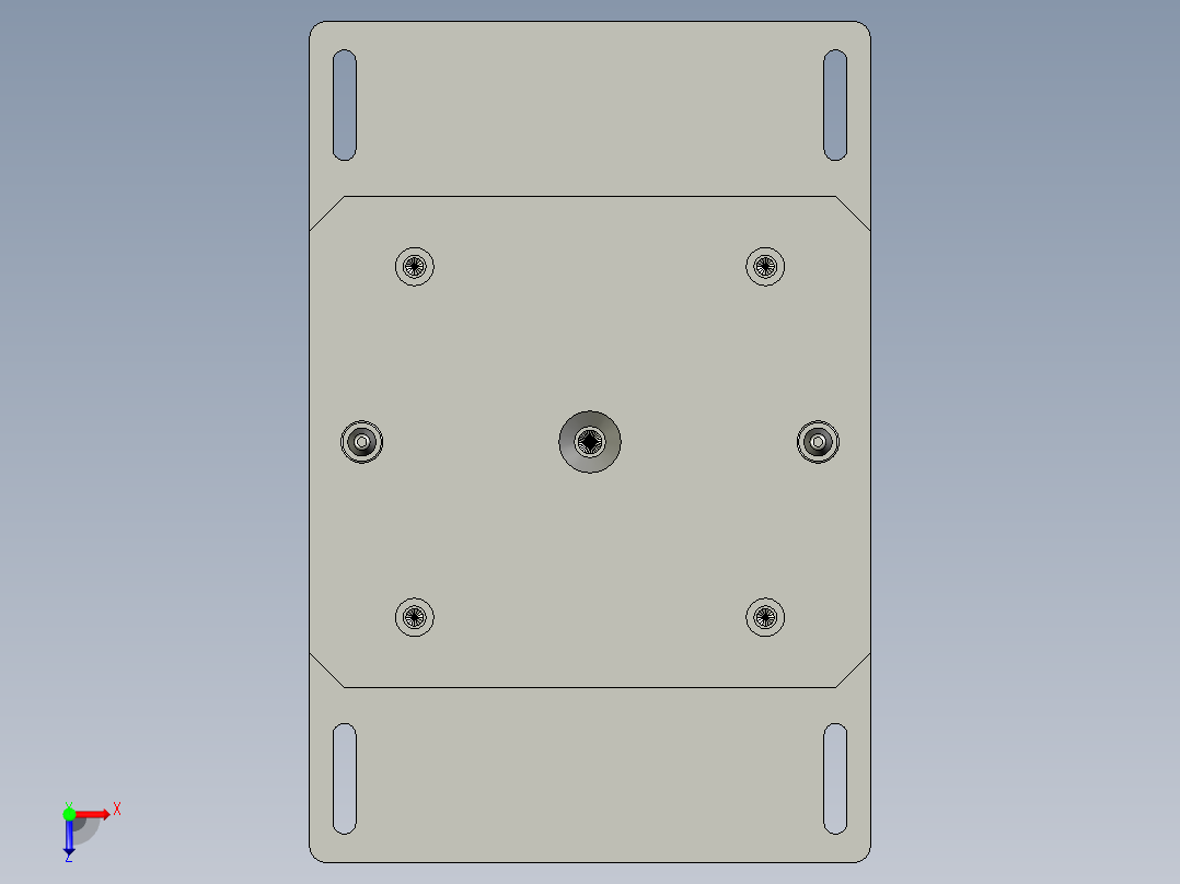 流水线顶升机构俯视图