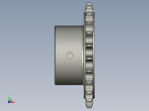主动链轮-传动轴-08A25Z前视缩略图
