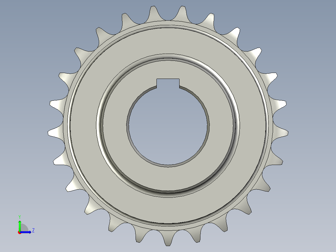 主动链轮-传动轴-08A25Z左视图