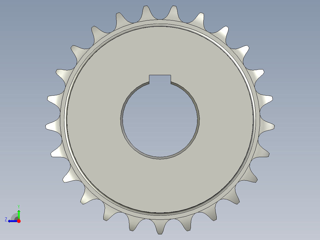 主动链轮-传动轴-08A25Z右视图