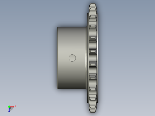 主动链轮-传动轴-08A25Z俯视缩略图