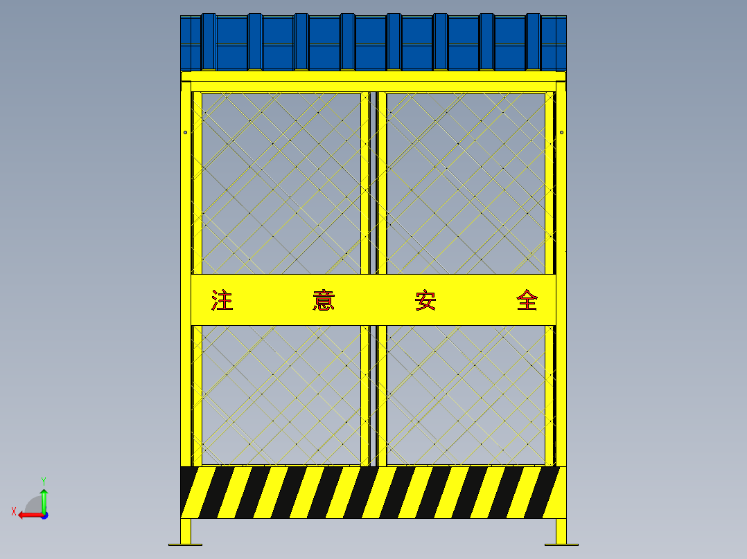标准化电箱防护棚后视图