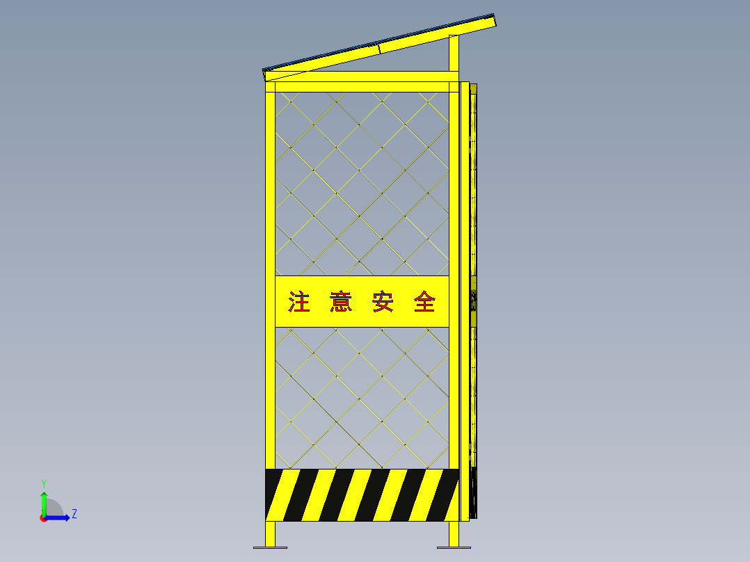 标准化电箱防护棚左视图
