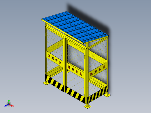 标准化电箱防护棚正等轴测缩略图