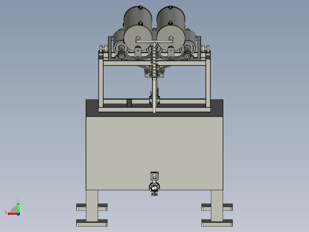 沥青搅拌机可调搅拌器后视图