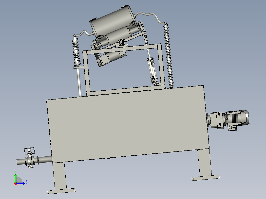 沥青搅拌机可调搅拌器左视图