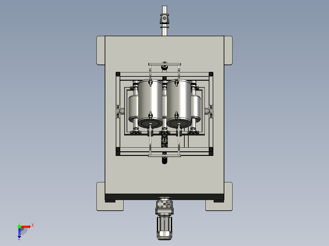 沥青搅拌机可调搅拌器俯视图