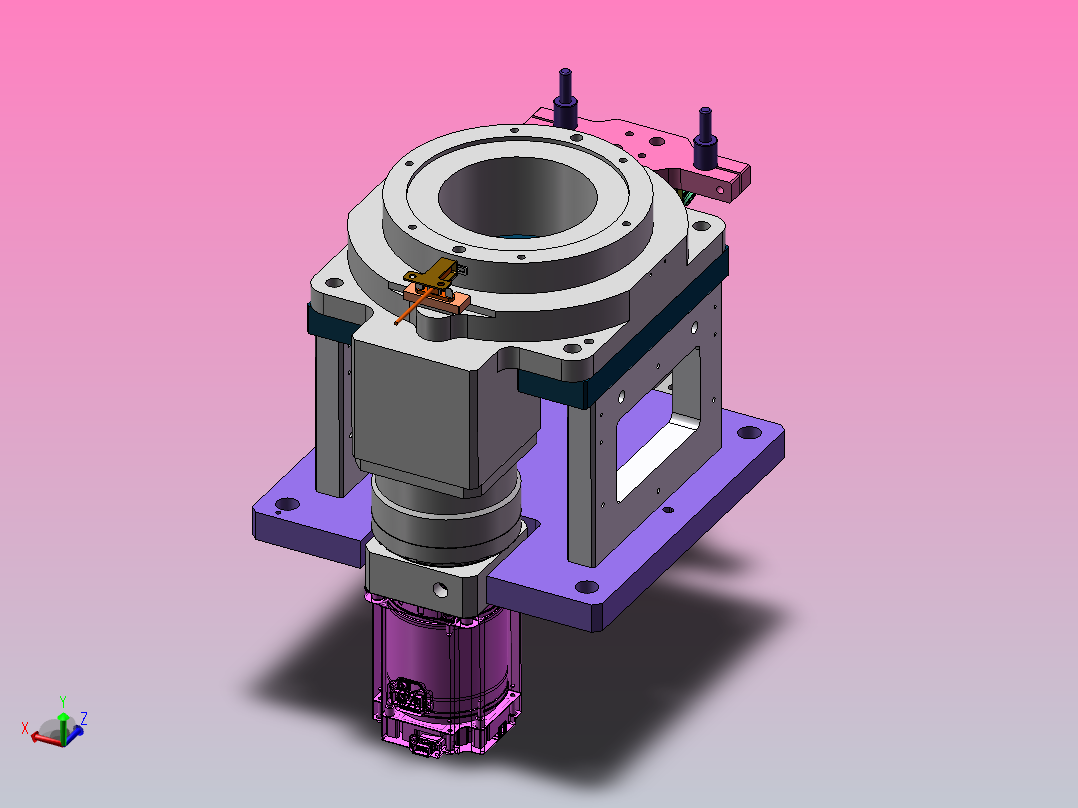 中空旋转台组件主视图