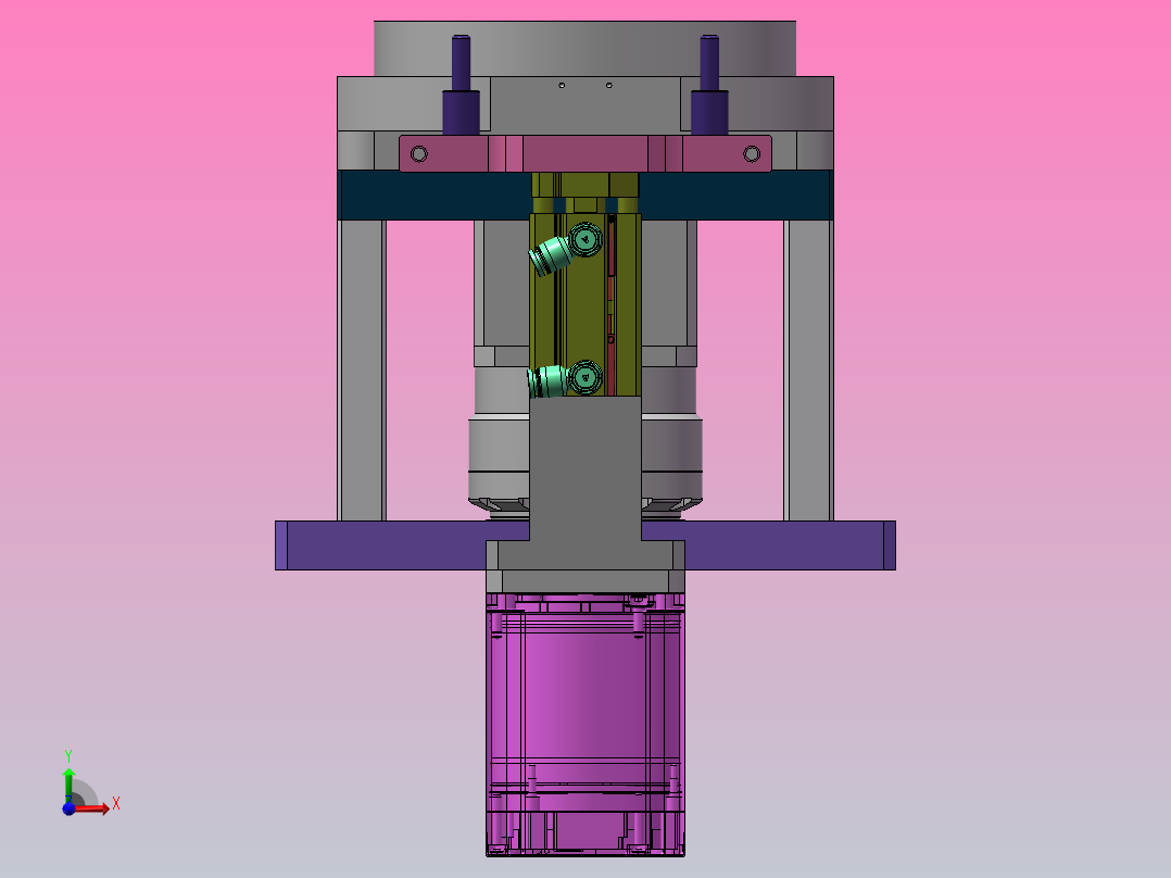 中空旋转台组件前视图
