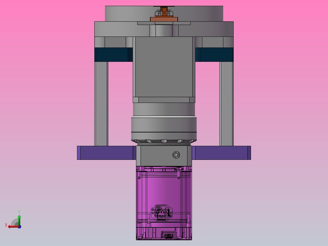 中空旋转台组件后视图