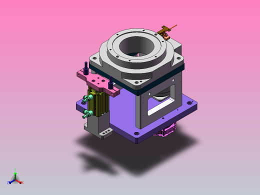 中空旋转台组件正等轴测缩略图