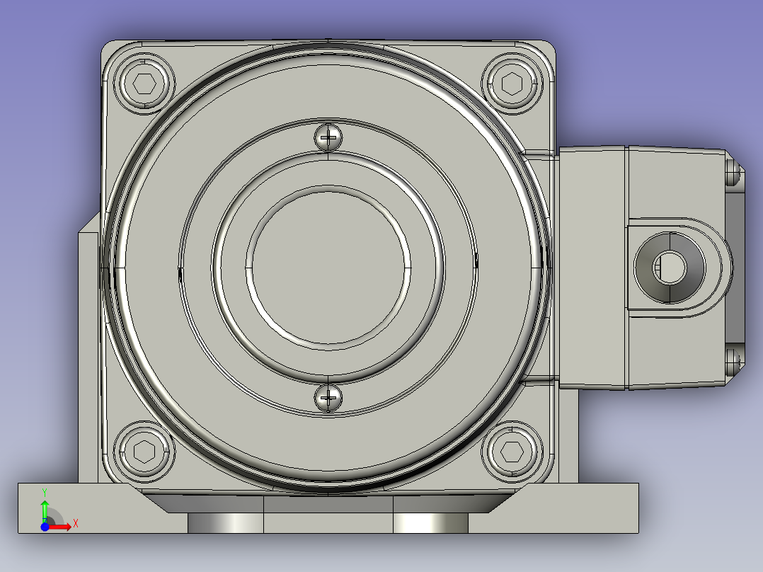 精研40W马达装配体前视图