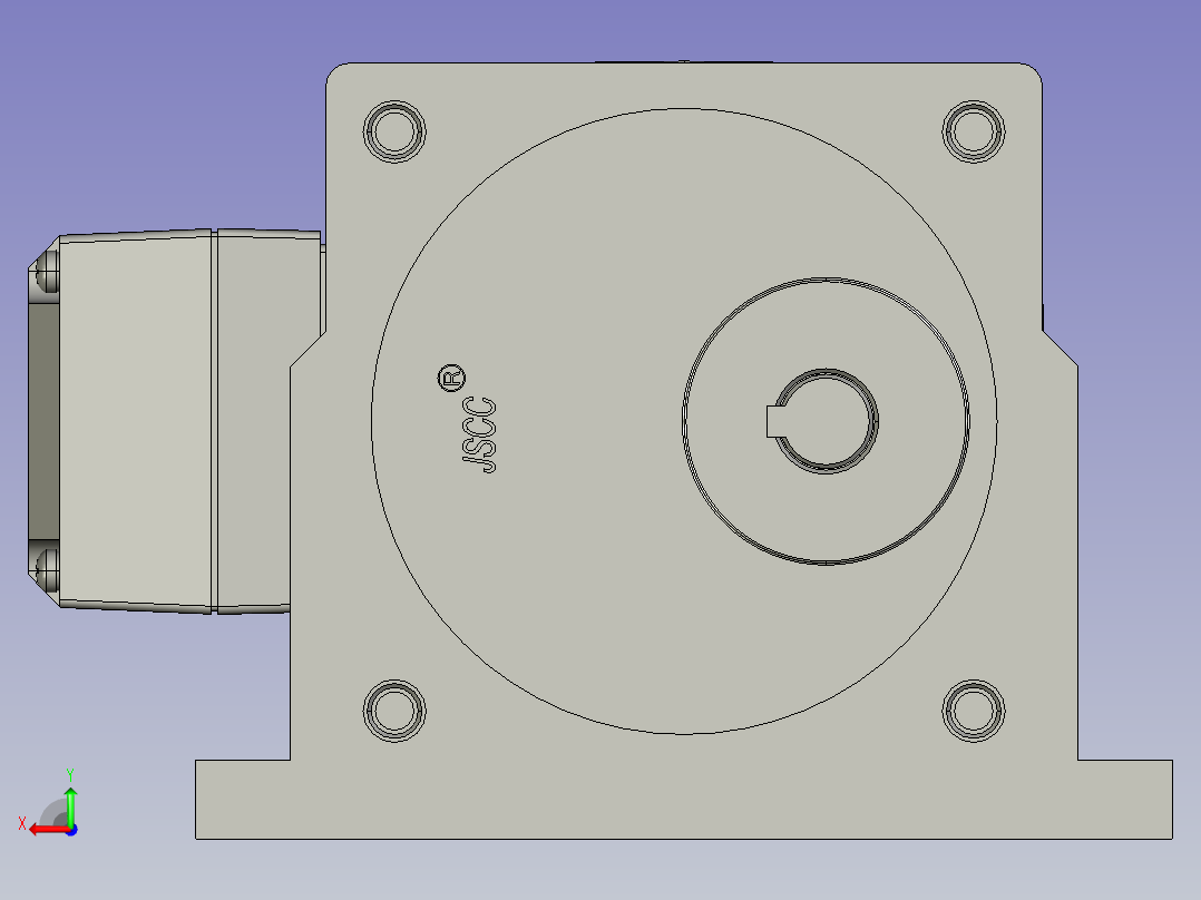 精研40W马达装配体后视图