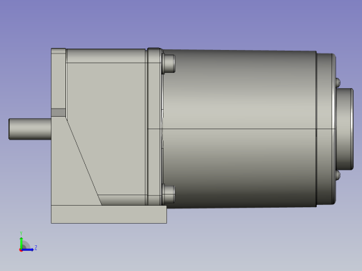 精研40W马达装配体左视缩略图