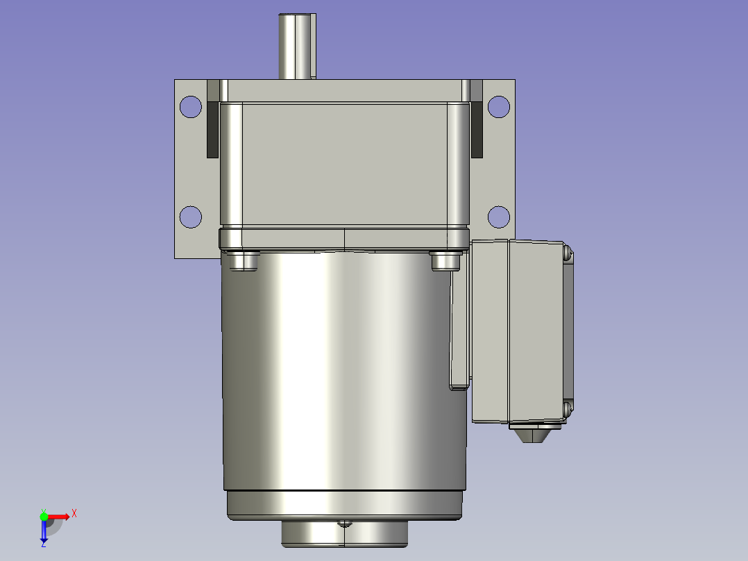 精研40W马达装配体俯视图