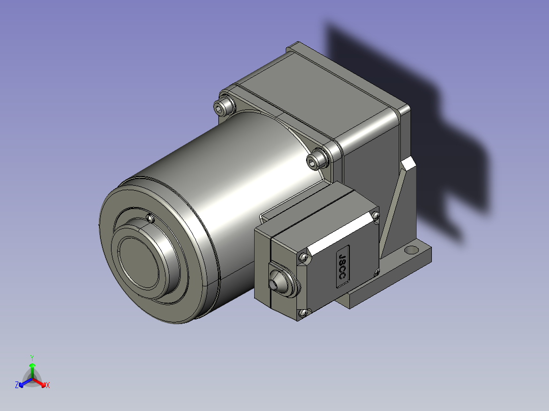精研40W马达装配体正等轴测图