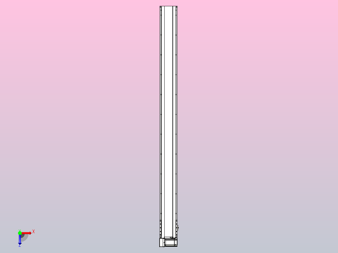 皮带直线轴半封闭可选导轨TPA-HNB-175D-140-L2050-LU-C-P75-N3俯视图