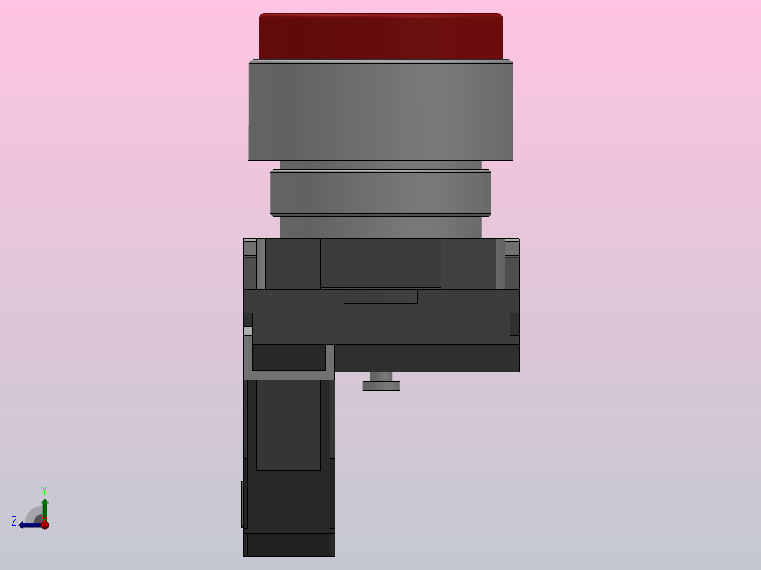 自复型[GQB4-BA31]按钮开关右视图