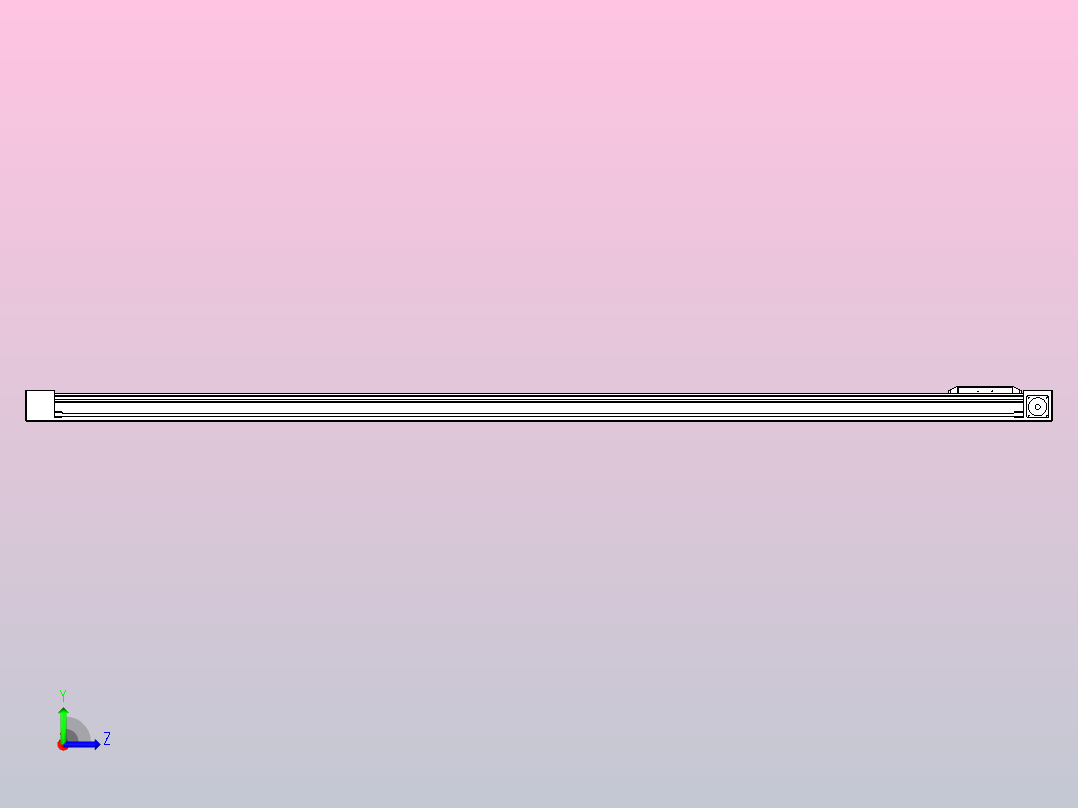 伺服电机集成皮带传动直线执行器TPA-OCB-60-140-L2450-DL-J60-N3左视图