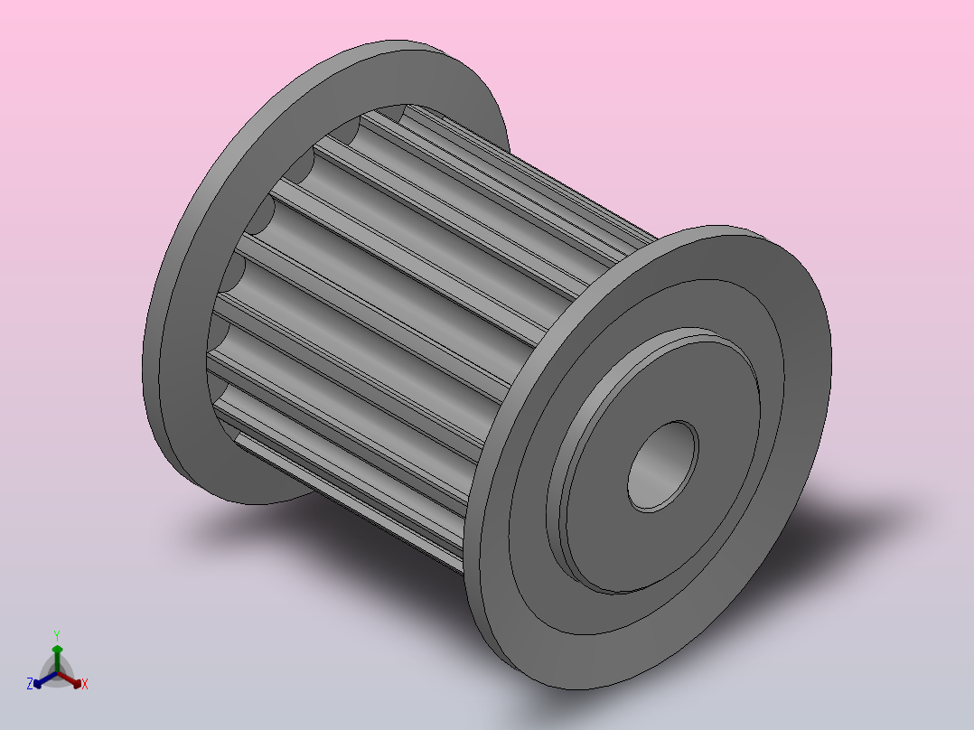 标准型半圆弧形齿同步带轮H3M型_SH3MHC-18-15-dc4-A主视图