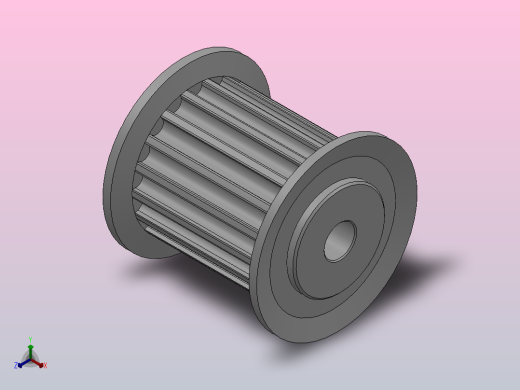 标准型半圆弧形齿同步带轮H3M型_SH3MHC-18-15-dc4-A正等轴测缩略图