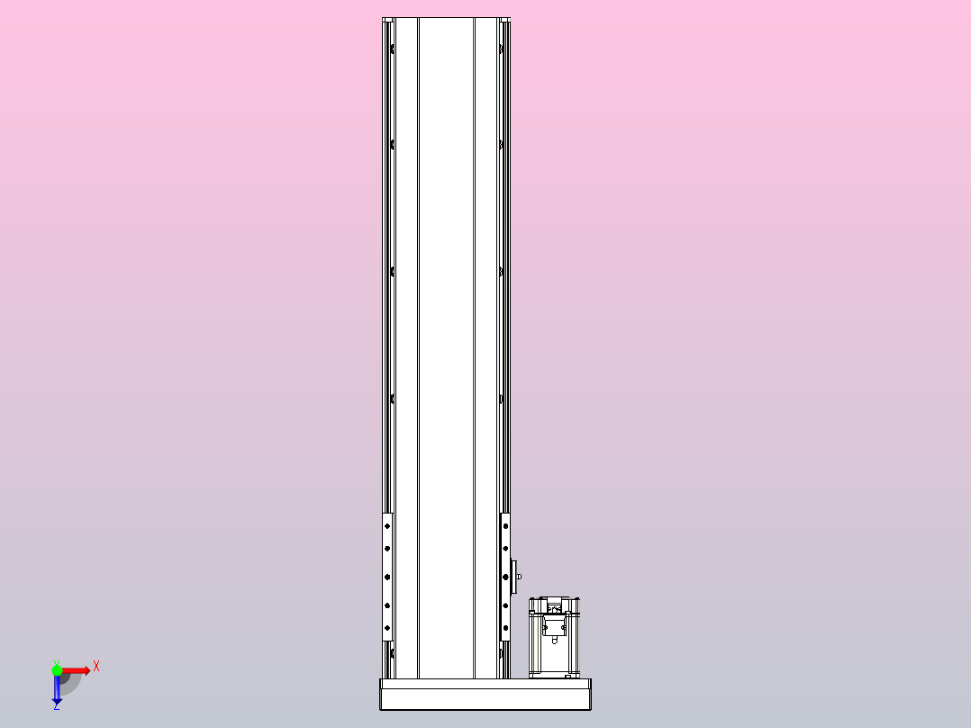 日规模组半封闭丝杆TPA-HNR-202D-2510C-L700-MR-C-P75-N3俯视图