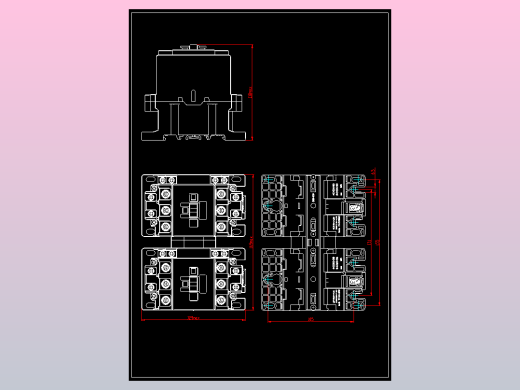 NXC-40_N～65_N交流接触器外形安装尺寸图202204