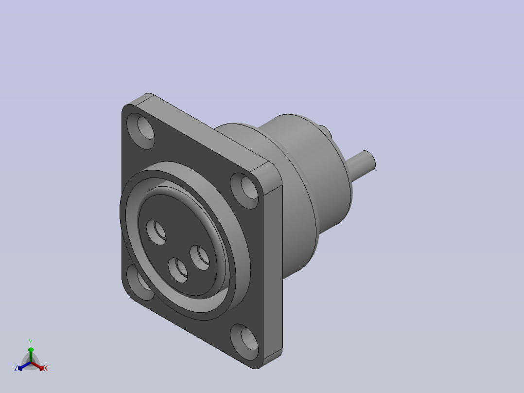 XLR 连接器正等轴测图