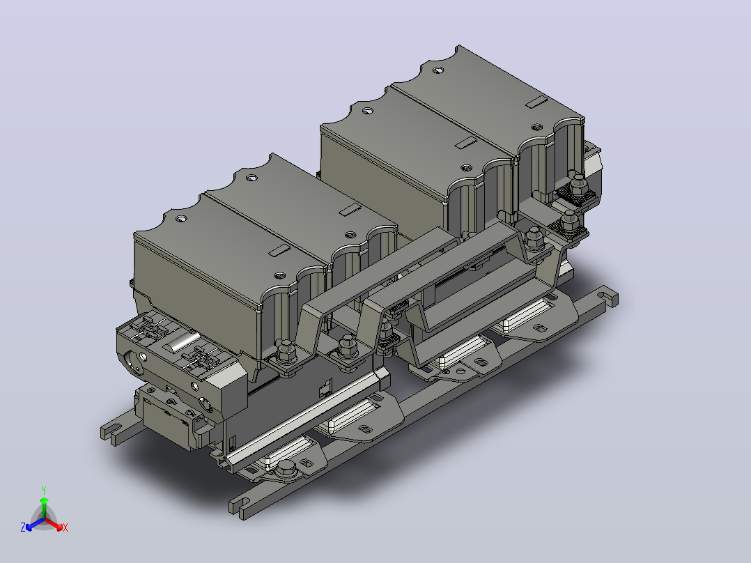 NC2-400Ns 4P交流接触器三维模型202408主视图