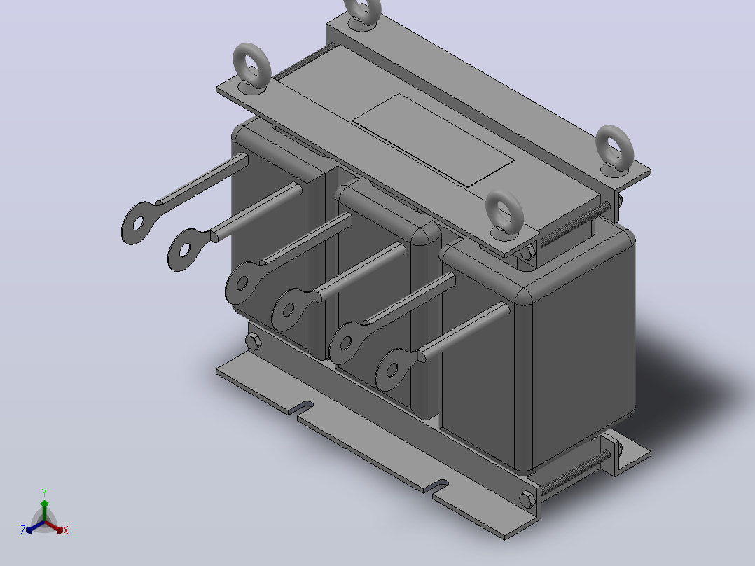 AC电抗器UZBA-B型200V级[200V级-5.5kW]主视图
