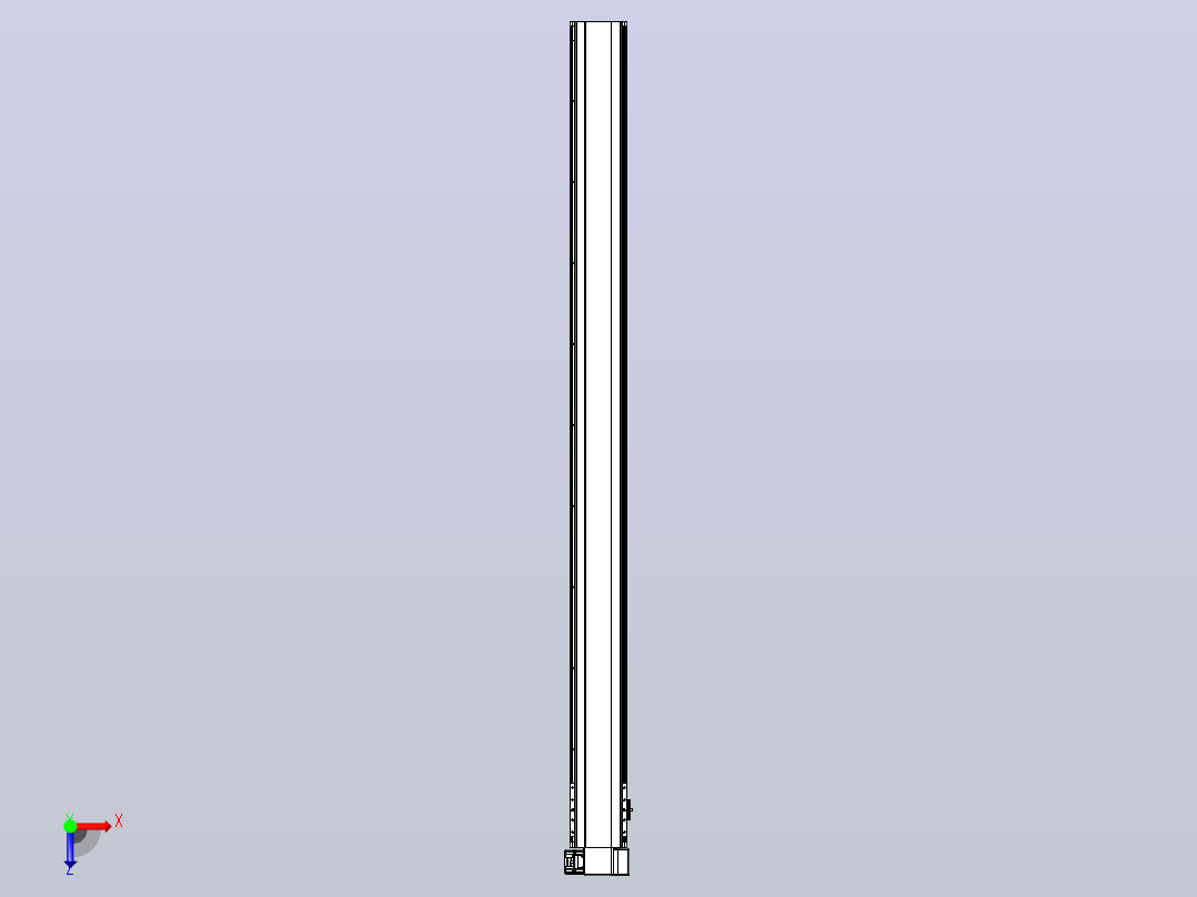 皮带直线轴半封闭可选导轨TPA-HNB-140D-120-L1800-RP-C-P40-N3俯视图