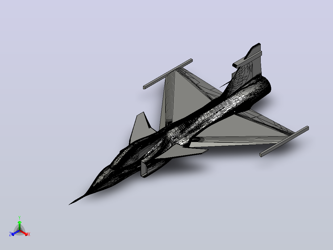 Gripen Canard飞机主视图