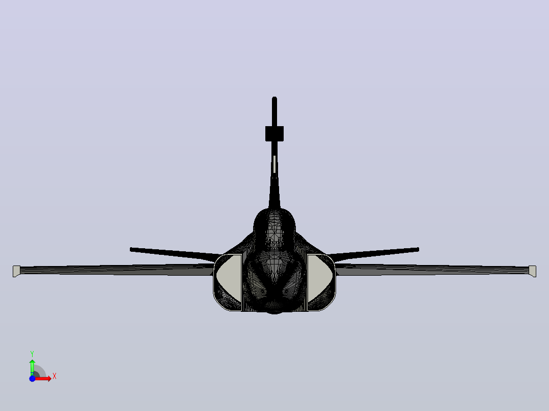 Gripen Canard飞机前视图