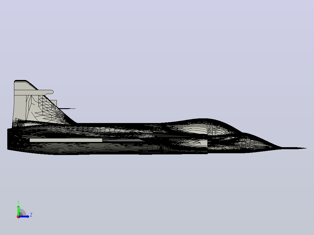 Gripen Canard飞机左视图