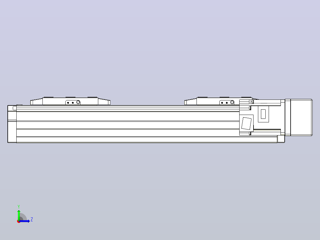 滚珠丝杠线性轴TPA-GCRS-80-1610C-L25-MR-M20-N3左视图